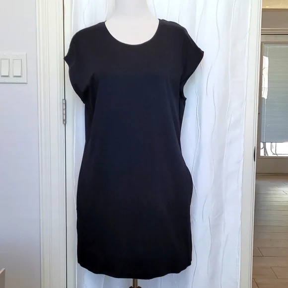 Helmut Lang Black Quell Jersey T-Shirt Mini Dress - Picture 2 of 9